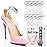 Ballotte Premium Silicone Heel Pads for Shoes. Soft Heel Grips or Inserts for Big Shoes, Alleviates Slipping & Discomfort, Comfortable Cushioning for High Heels, 8-Pack (Double Cushioned)