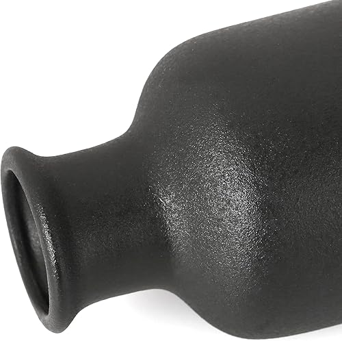 Miniatura 2 de Jarrón de cerámica de alta calidad, estilo minimalista, jarrones negros para flores secas, plantas, jarrón de hierba de pampas, jarrón esmerilado