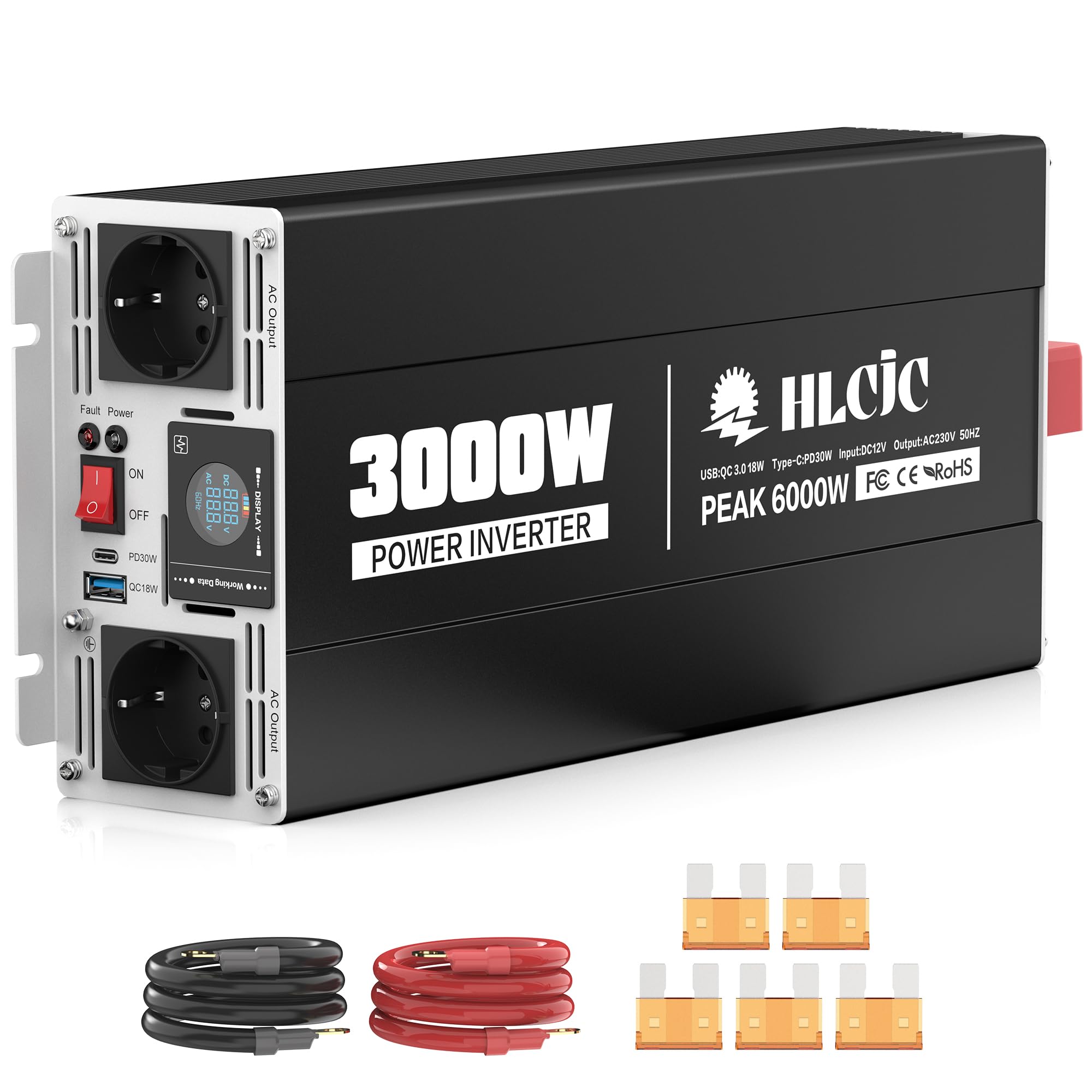 3000W12V Inversor con onda sinusoidal modificada