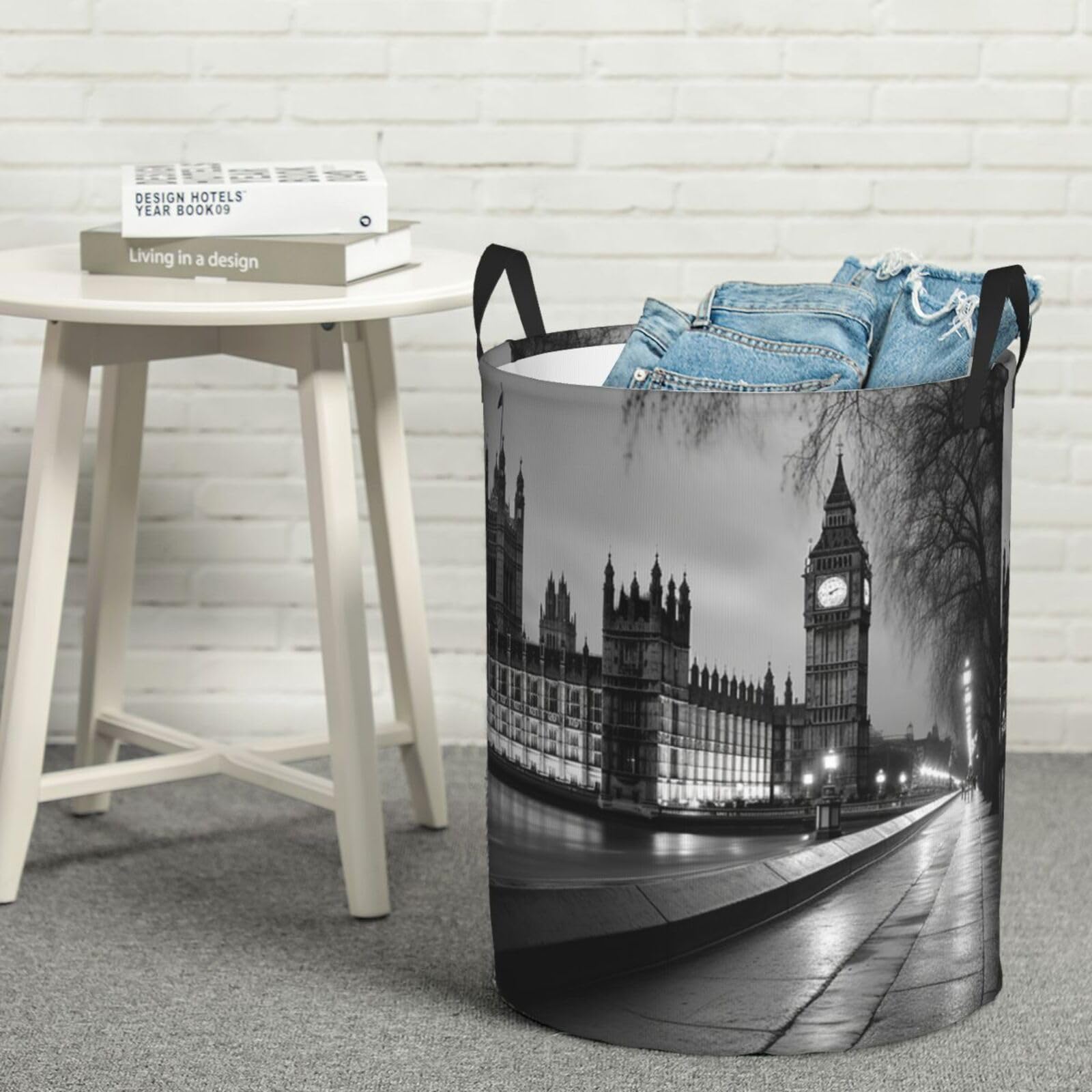 Panier à linge autoportant et pliable Houses of Parliament avec poignées M
