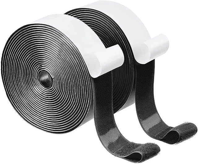 Hook and Loop Strip Tape ATHRZ 8M Double Sided Sticky Tape,Self Adhesive Sticky Back Fastening Tape 20mm Wide