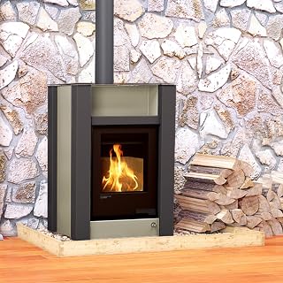 HSF34-075 Vario Lend Basic Wasserführender Kaminofen Olive 11/7 kW/A