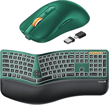 ProtoArc EK01 Plus Ergonomic Keyboard & EM15 Bluetooth Wireless Mouse