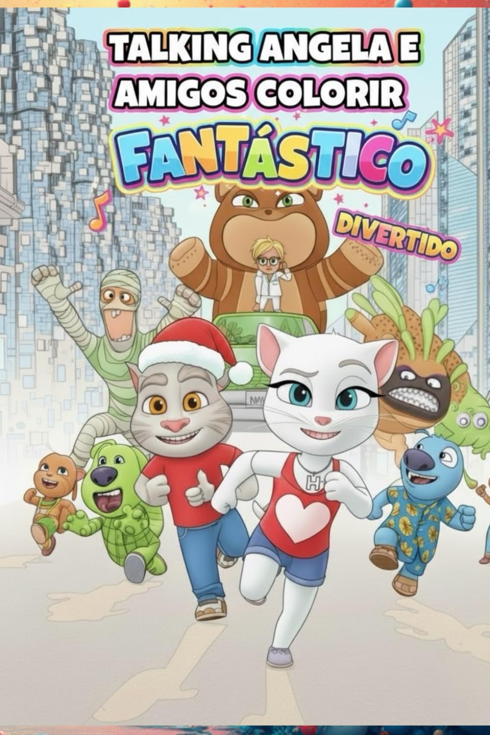 Livro para colorir : talking Angela e amigos colorir fantástico divertido