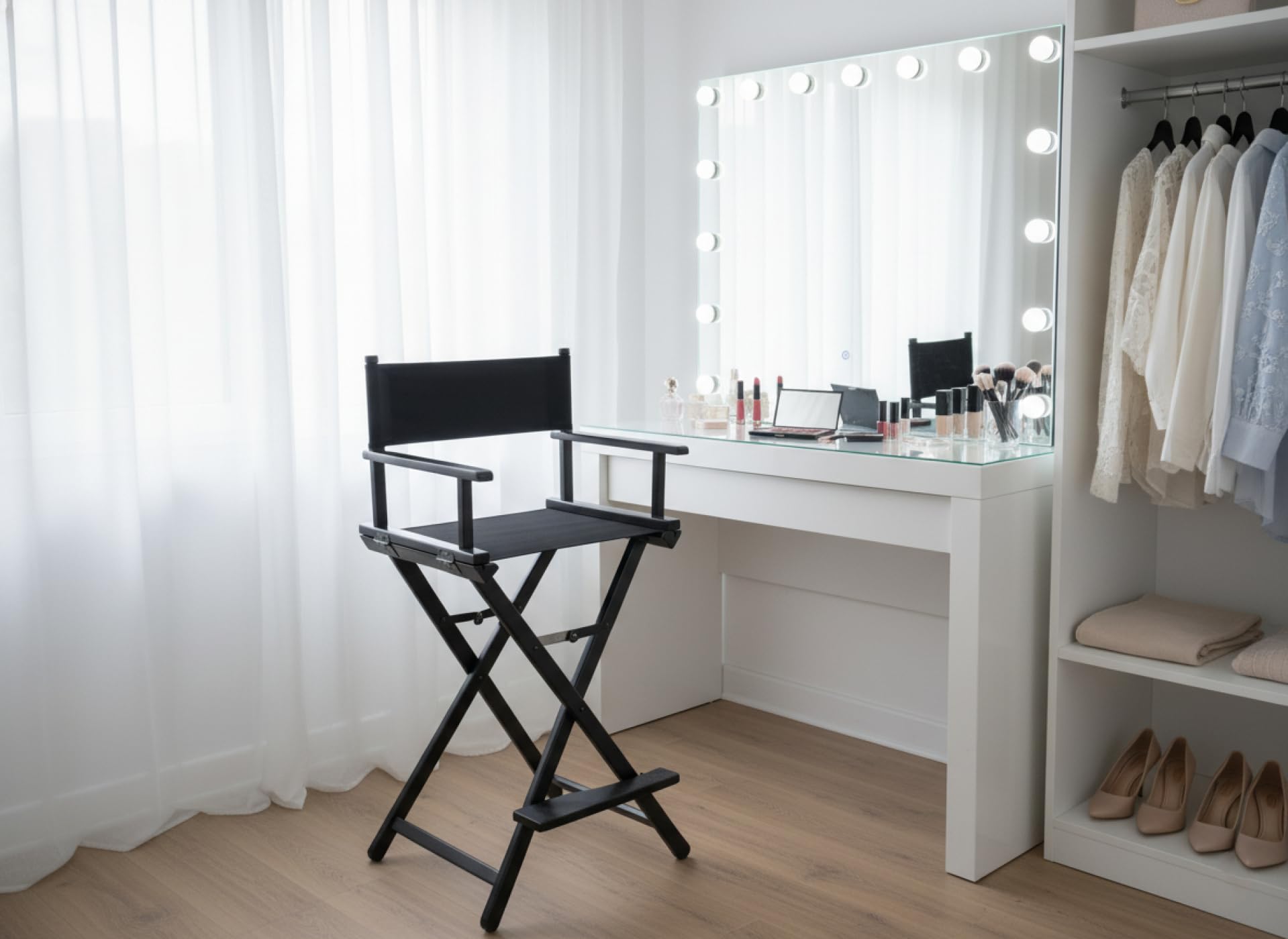 Klappstuhl Make-up-Stuhl Visagie-Stuhl Regiestuhl Kaptafel-Stuhl VDD
