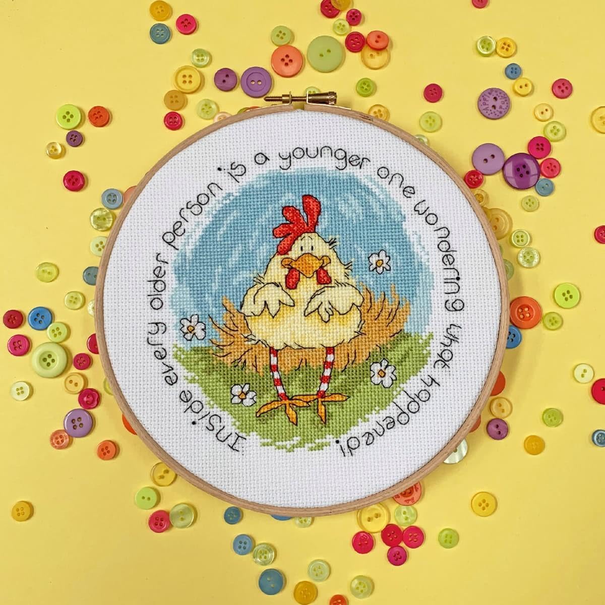 Bothy Threads Counted Cross Stitch Kit - Spring Chicken