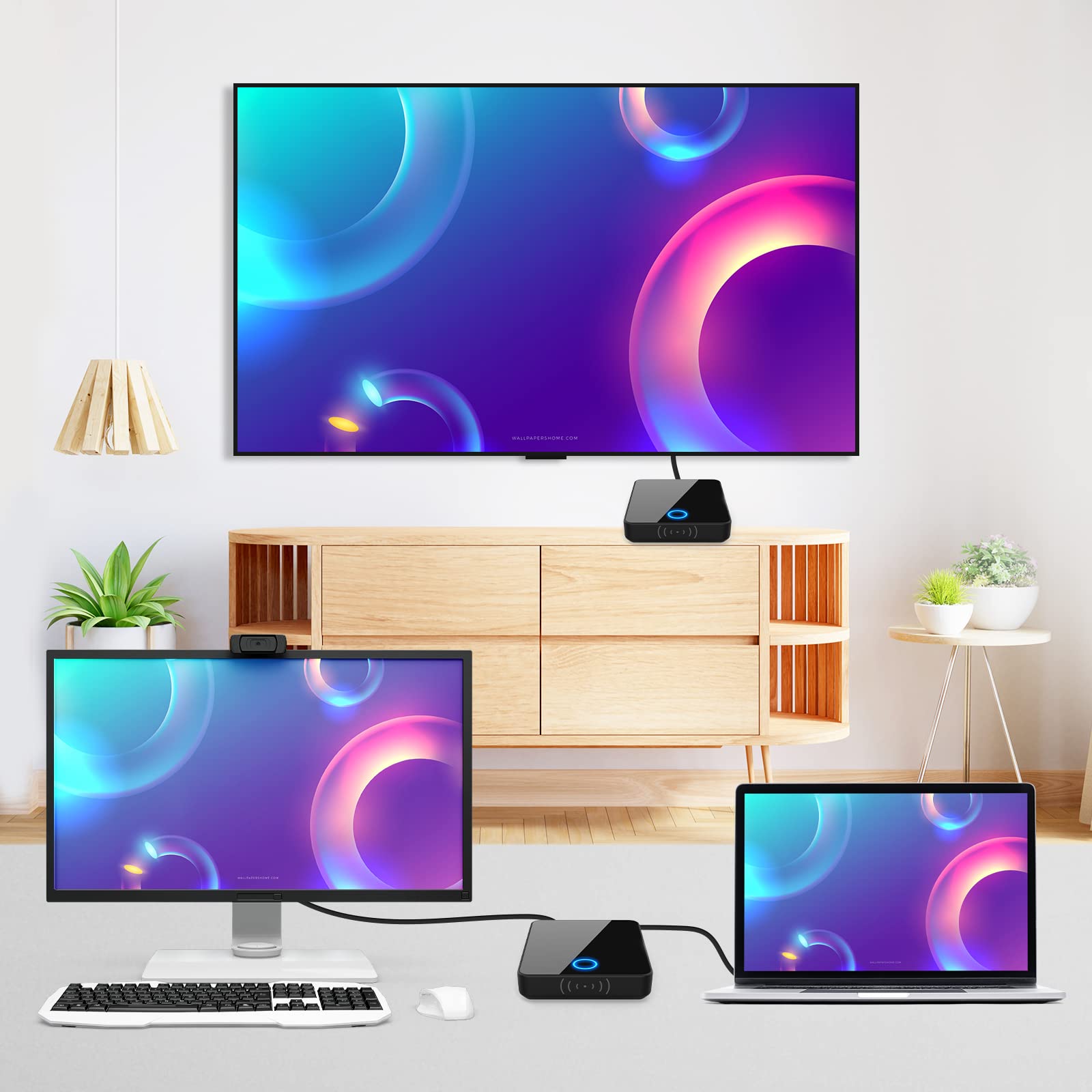 Amazon | 【日本技適認証取得】ワイヤレスHDMI送信機と受信機