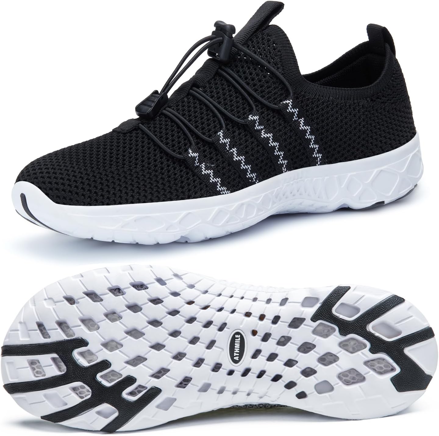 ATHMILE Water Shoes for Men Women Barefoot Hiking Swim River Shoes Adult Lake Pool Aqua Socks Beach Quick Dry for Hiking Surfing Kayaking Sport Accessories Camping Must Haves