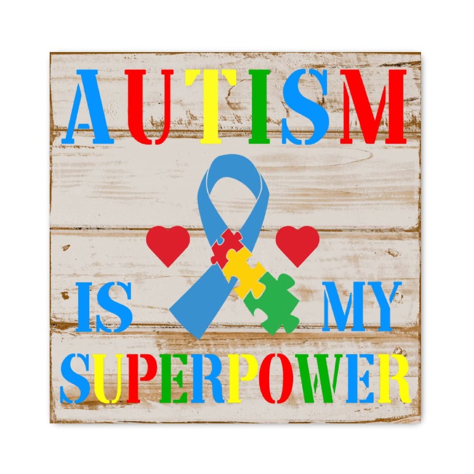 Autism Is My Superpower plaque bois Evans1nism unique - 6