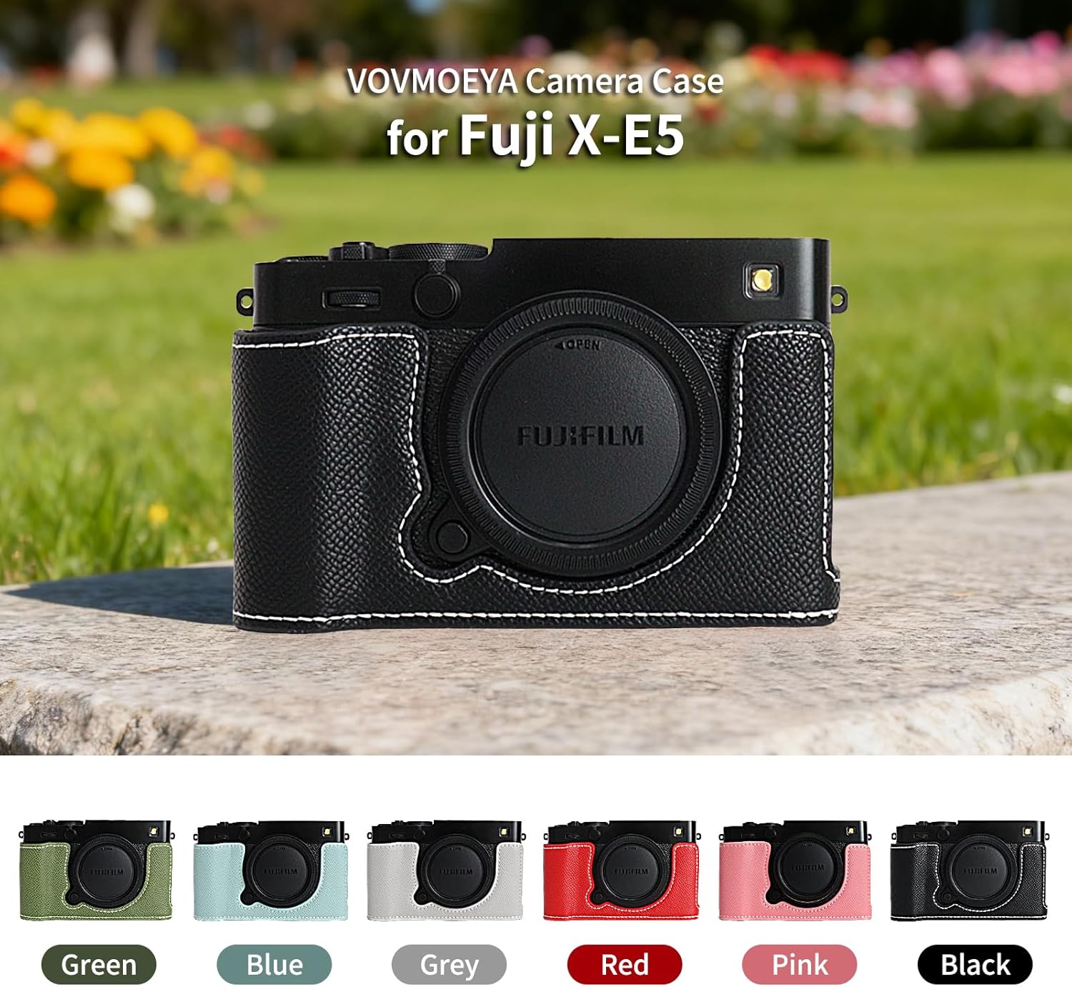 VOVMOEYA Camera case for Fuji XE5 X-E5 case,Perfectly fits The XE5 Camera case, Easy Battery Access & Scratch Protection