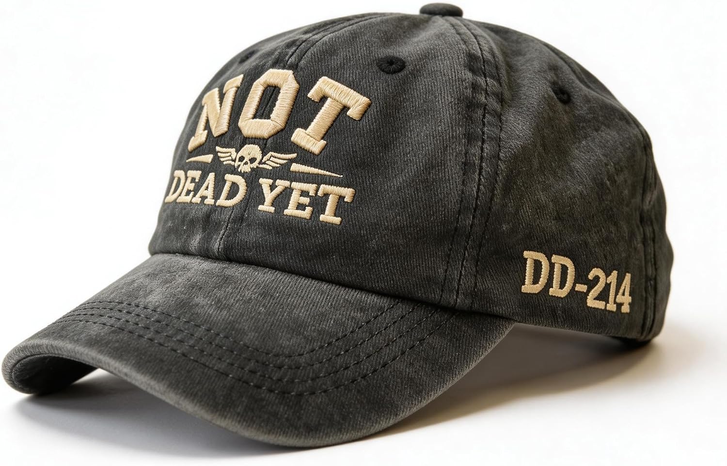 Not Dead Yet Embroidered Baseball Cap DD-214 for Men Women Vintage Still Not Dead Hats Trucker Dad Hat Funny DD214 Washed Cap