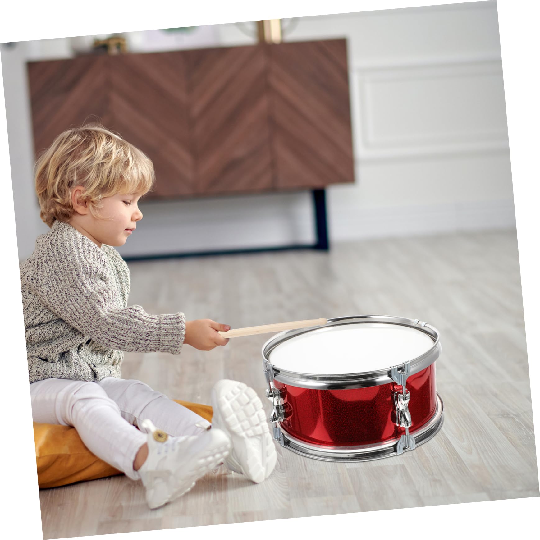 Sosoport Tambor Infantil De Instrumento Musical para Juguete Educativo para Performances Casa o Escuela Tambor Metálico para Percusión