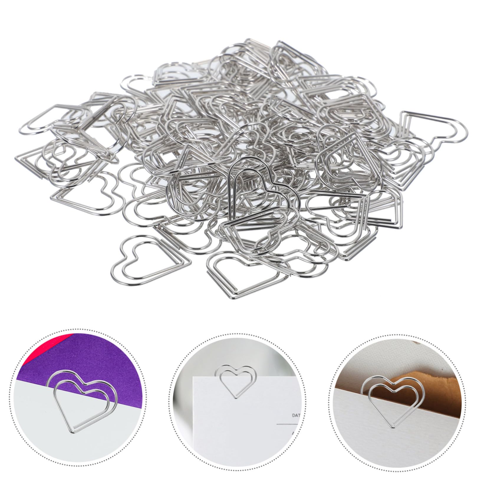 500pezzi Graffette Metalliche Clip Per Documenti Per e Scuola Design e Ottime Per Note e Biglietti