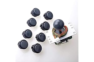 Arcade-Style Joystick and Button Set: Sanwa Button and JLF Joystick Bundle