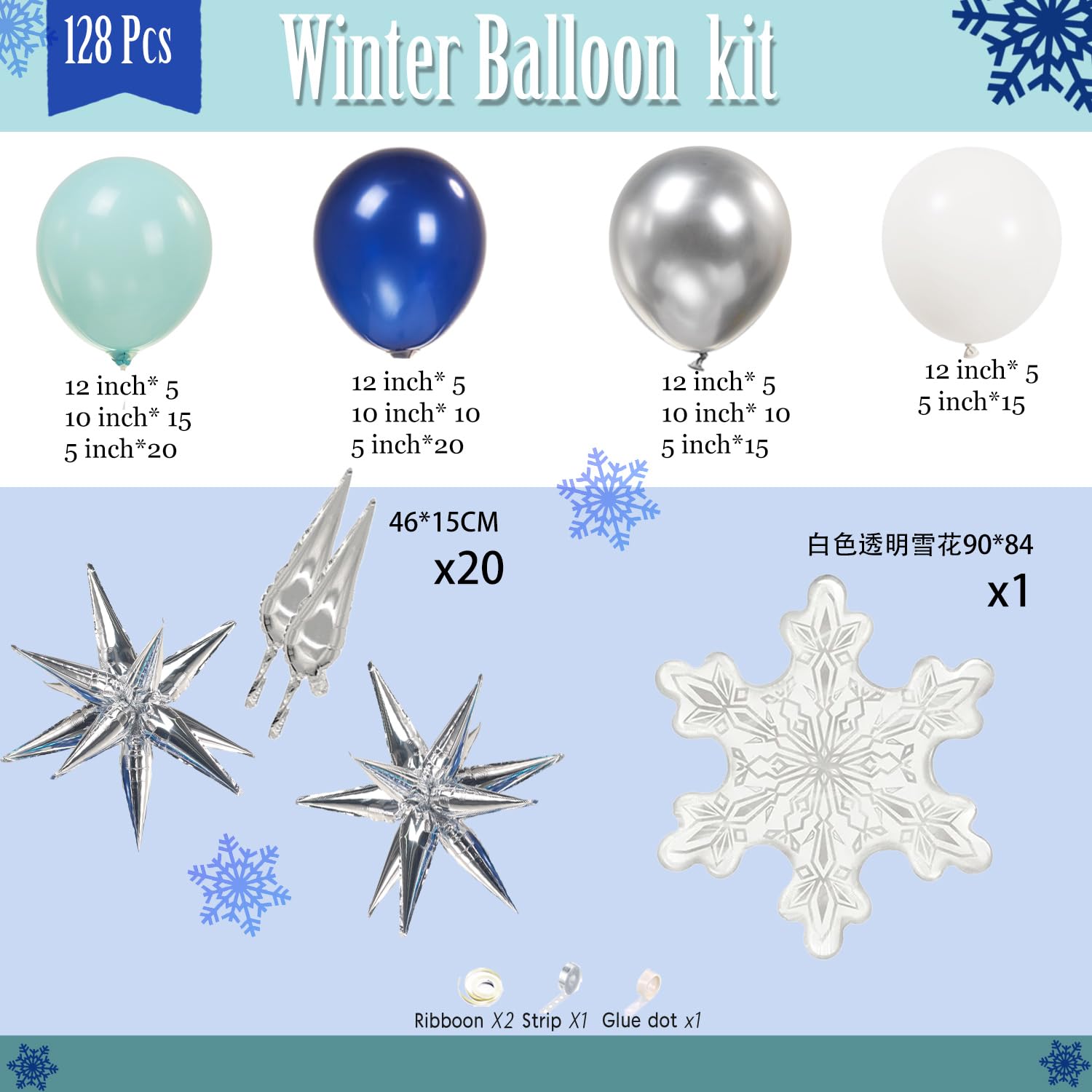 Blue Balloons Garland Arch Kit - 104pcs Blue White Silver Balloon Arch Kit 104pcs White Silver Balloon With Confetti For Boys Birthday Party Baby Shower Wedding Chris Lumana