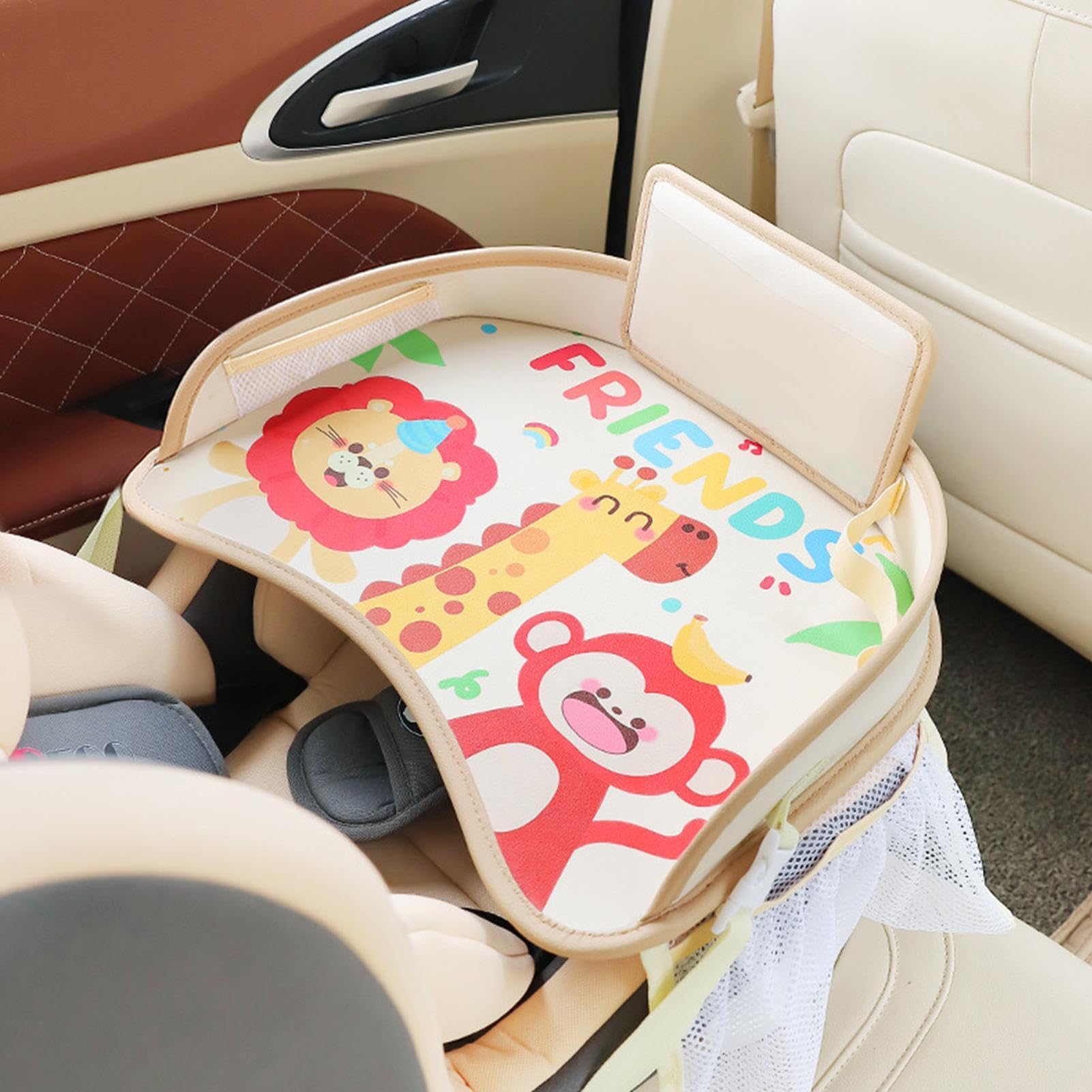 Vassoio da viaggio per | Vassoio per seggiolino auto in pelle | per auto per, vassoio da pranzo per passeggino, vassoio per auto da viaggio, vassoio impermeabile per enf