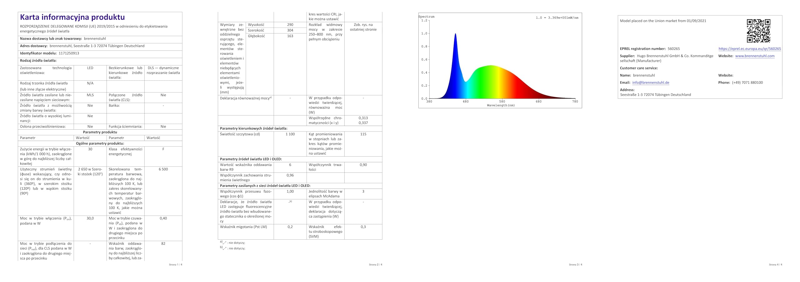 Brennenstuhl Projecteur LED portable JARO 3050 M pour une utilisation en extérieur IP65 (Spot de chantier LED 30W avec 3m de câble, avec verrouillage rapide sur glissière) 2650 lm Jaune/Noir