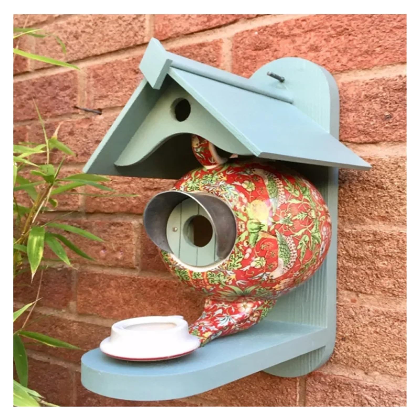 Karmnik Dla Ptaków Czajniczek Budki Wiszące Karmniki Kolibrów Dzikich Drewniany Ceramiczny Żywiczny Domek Wystrój Ogrodu łAtwy W Utrzymaniu(Red)