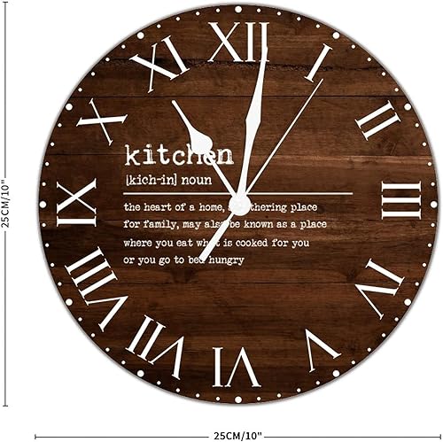 Miniatura 58 de ArogGeld Definición de recursos humanos, reloj de PVC, frases motivacionales, sin marco, números romanos, significado de 12 pulgadas, silencioso