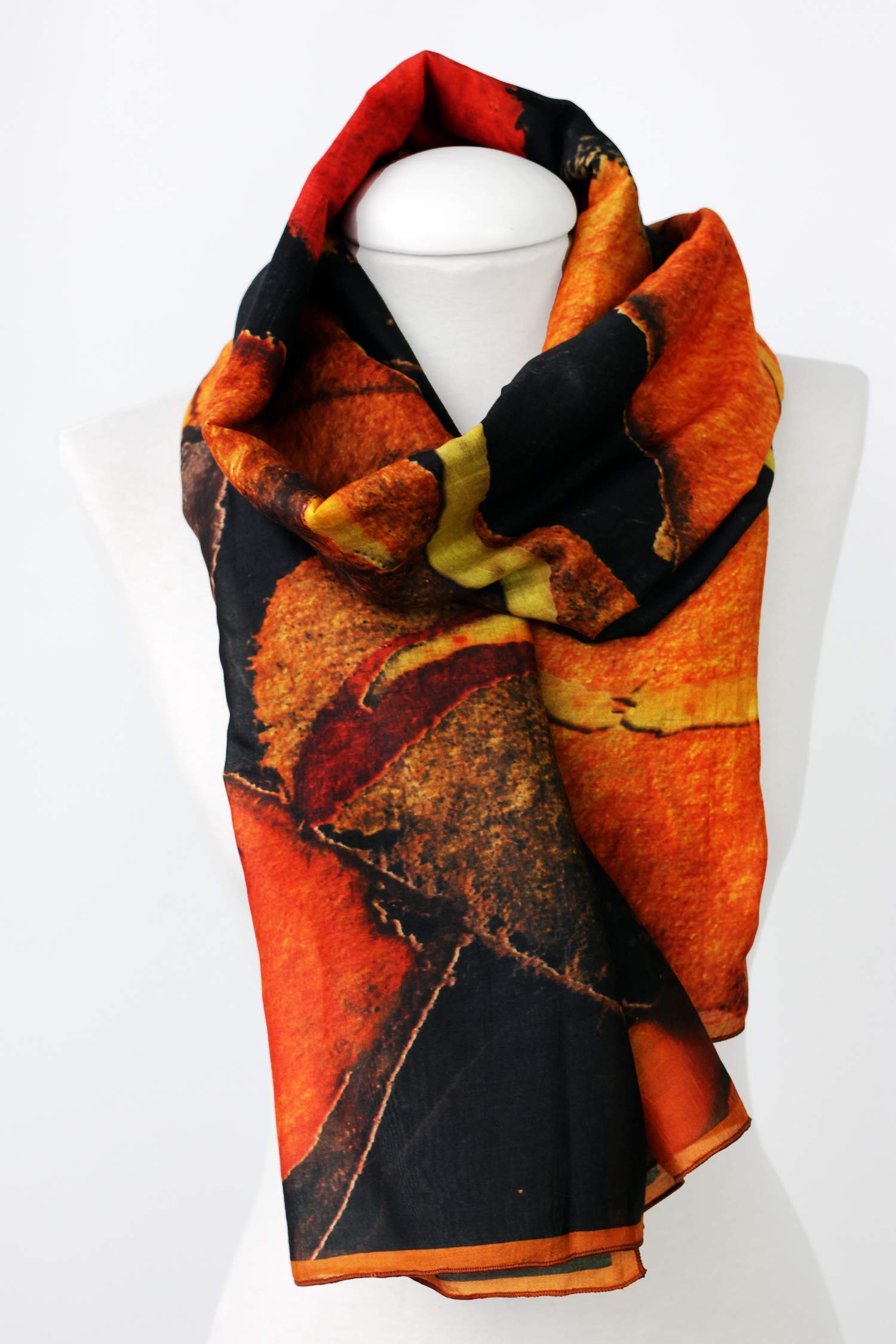 Mehrfarbiger Schal mit Picasso-Print, Übergroßer Originalkunst-Schal, Kimono-Wickelschal aus Seide