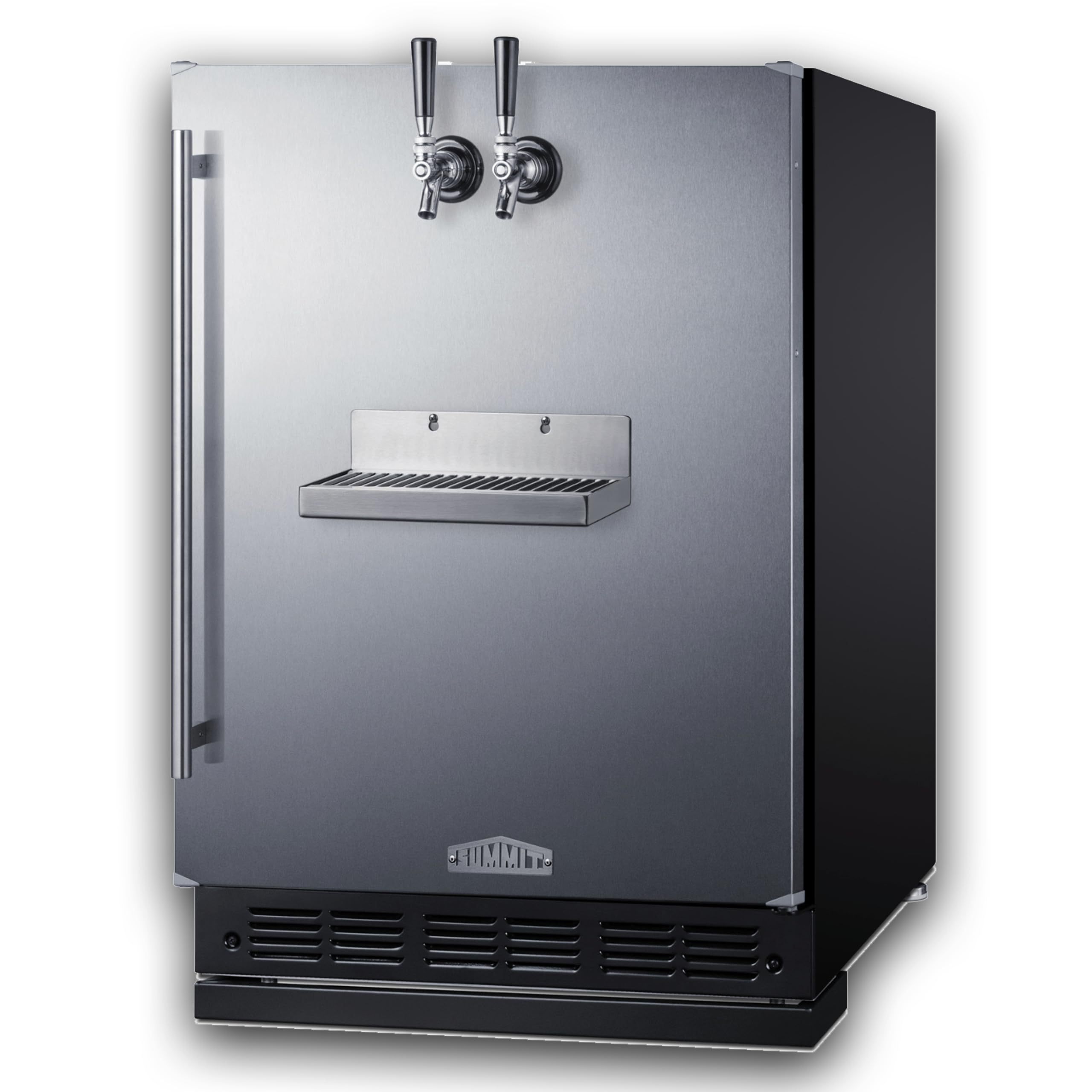 Summit 24" Cold Brew Kegerator, Dual Front Taps, No Drill Coffee Dispenser, Stainless Steel - SBC7BRSFRTPCF