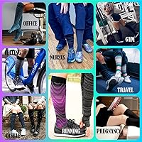 Vista 6 de Dr. Motion Calcetines de compresión para mujer, paquete de 3 unidades, gatos, puntos, perros