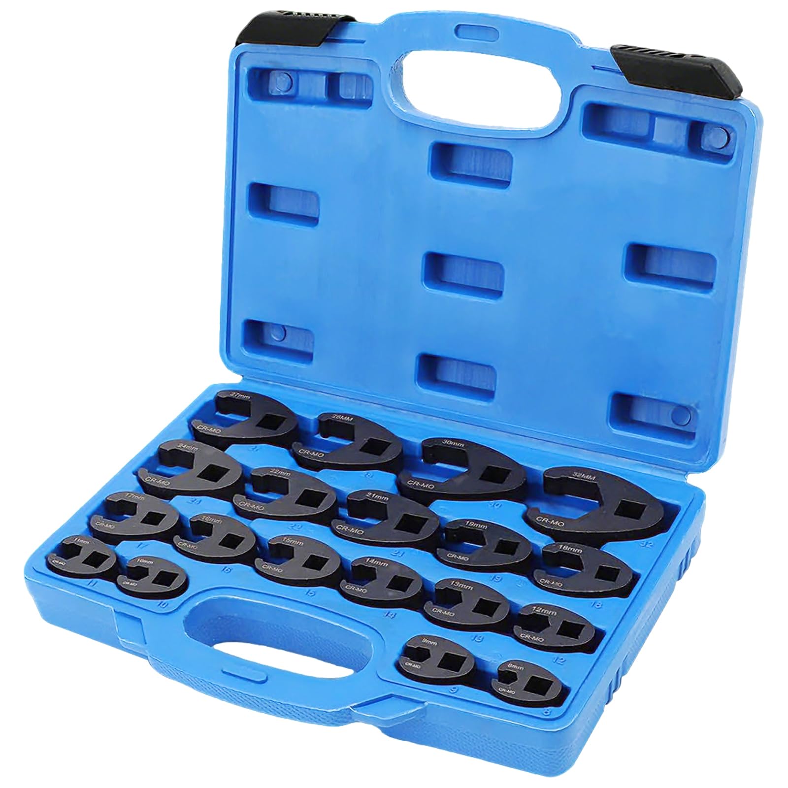 Juego de llaves métricas de 8 a 32 mm para reparación de automóviles, sanitarios y exteriores (19 piezas)