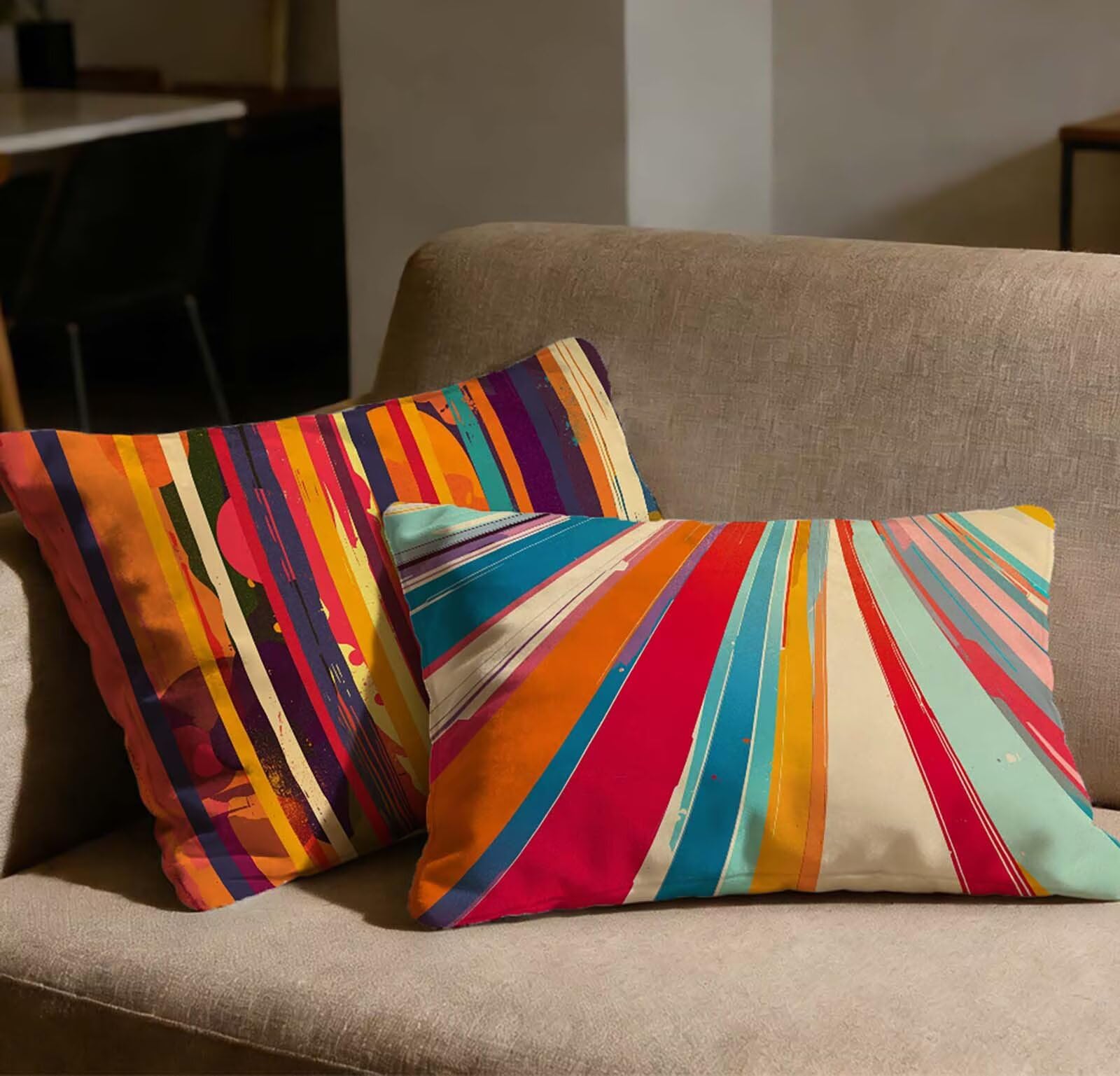 Taie d'oreiller 40x80 cm lot de 2 housses déco pour canapé de salon