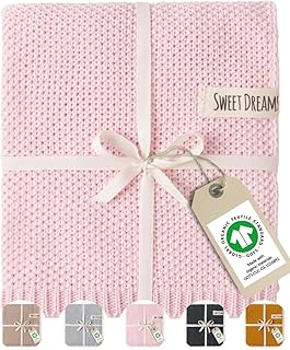 Mikos Gots Manta para bebé (100% algodón orgánico), Color Rosa