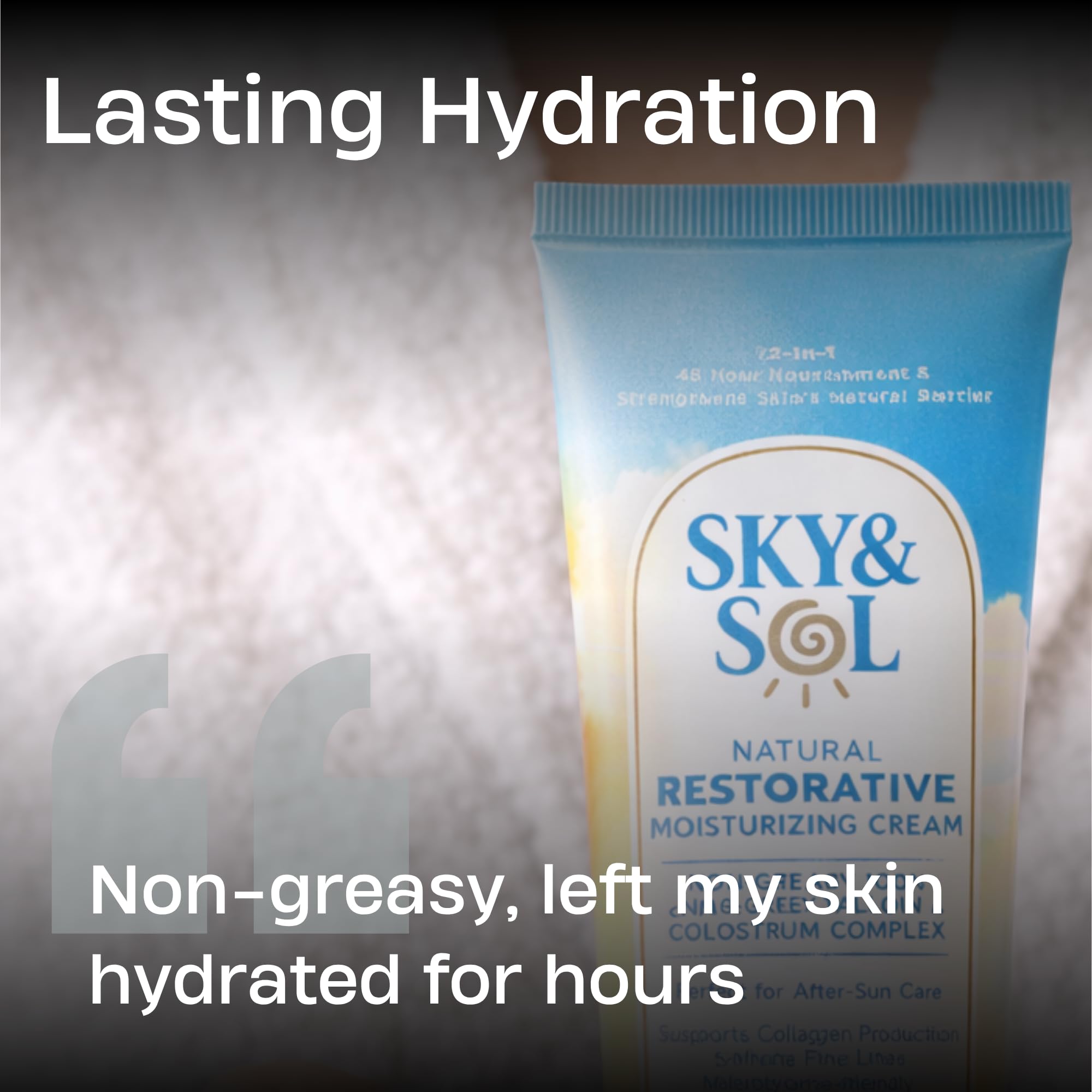 Sky and Sol Nawilżający krem do twarzy i ciała w 100% z trawą Naturalna pielęgnacja na dzień i na noc Bezpieczny i jadalny po pielęgnacji przeciwsłonecznej Wszystkie rodzaje skóry 85