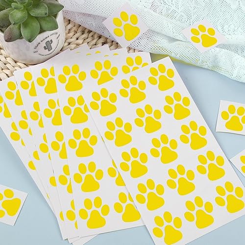 Miniatura 4 de 20 hojas, 300 unidades, tatuajes temporales, patas y pies, tatuajes temporales extraíbles para mujeres y niñas, cara y cuerpo (amarillo)