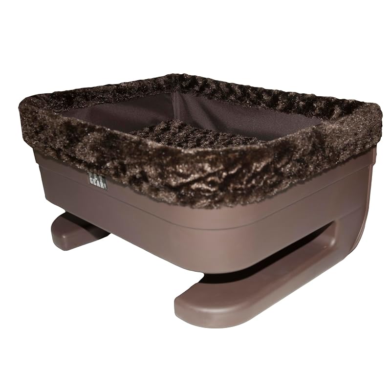 Assento elevatório para cães e gatos Pet Gear com almofada lavável e tiras de fixação, NEW Chocolate Swirl