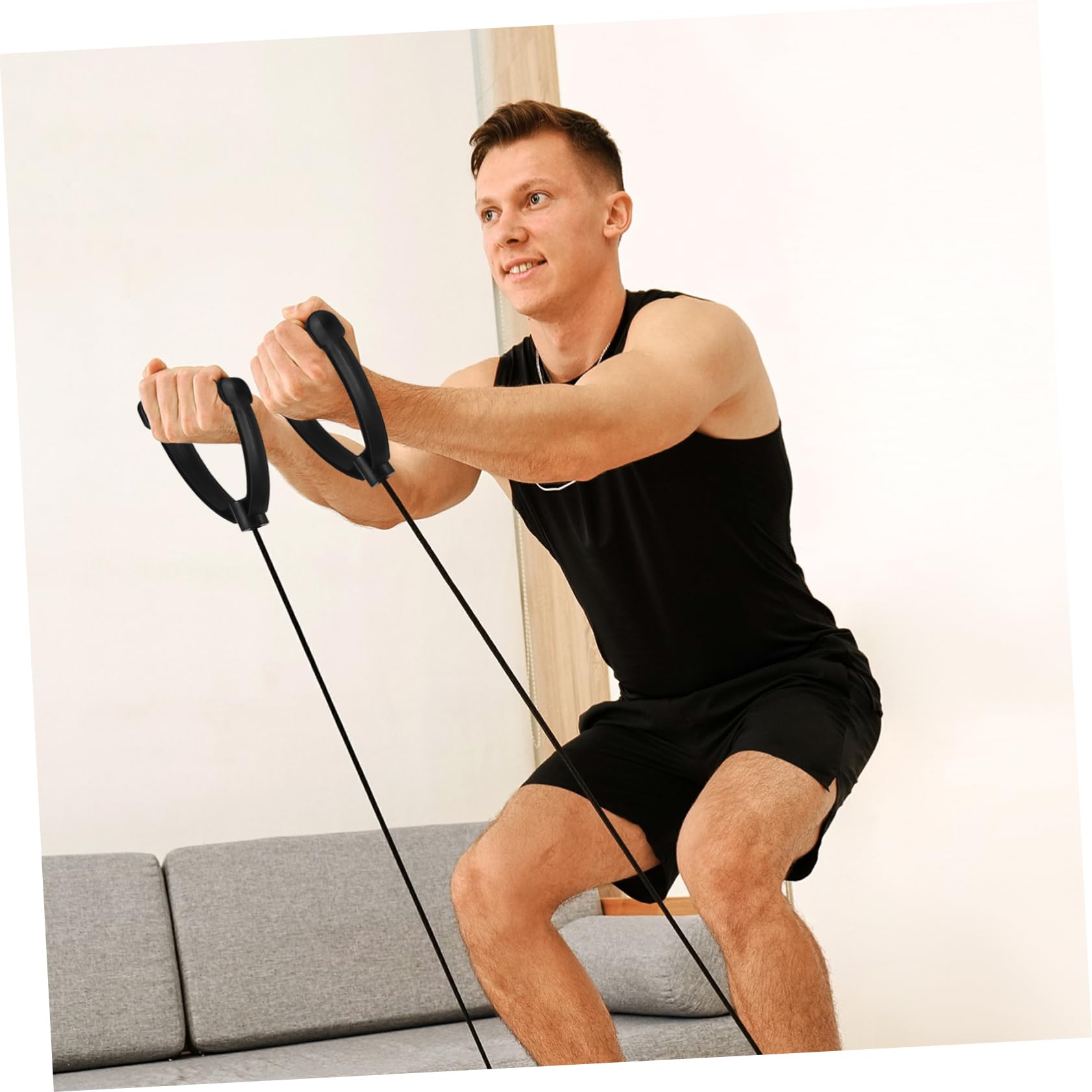 CLISPEED 1 par de bandas de resistencia stepper, cordones de entrenamiento, bandas de entrenamiento para levantamiento de pesas, entrenamiento de fuerza, desarrollo muscular