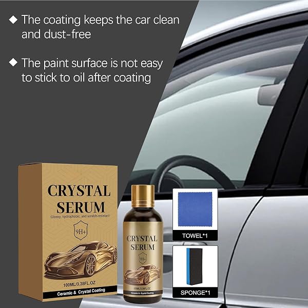 zoocco PTZ Crystal Serum, Advanced Graphene Ceramic Coating for Cars, 9H Hardness High Gloss Auto Detailing DIY Coating (1 PCS) - 3