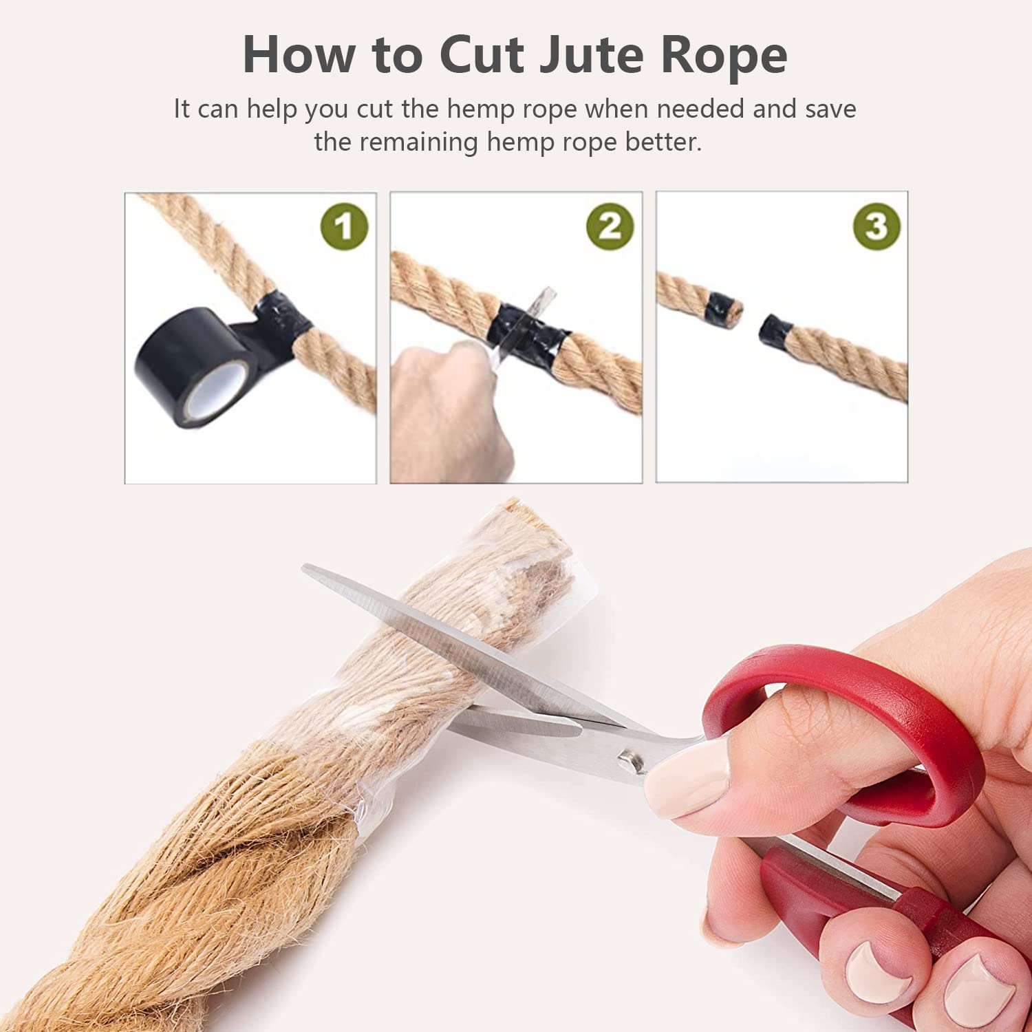 Cuerda de cuerda de yute con cordel, cuerda de cáñamo gruesa natural de 20 mm, cuerda de yute, cuerda de cáñamo retorcida, cuerda de manila retorcida, rascador, cuerda de jardinería (20 mmx15 m) | Cuerda de 4 hebras natural de arpillera trenzada de manila