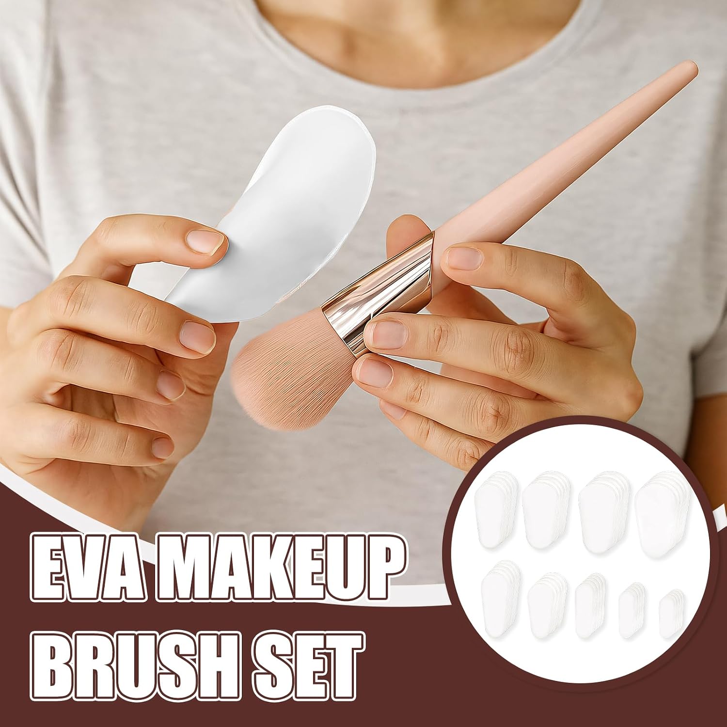 45 Pcs Makeup Brush Covers, Silicone Makeup Brush Dust Cover for Travel and Home Storage, Flexible Make up Brush Travel Holder with Universal Fit, Gift for Mother Wife Girl-friend (9 Sizes)