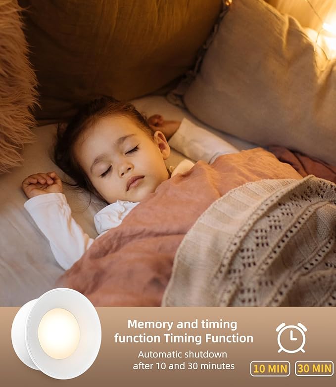 Yulado Led-wandlamp, draadloos, 2 stuks, met afstandsbediening, wandverlichting, leeslamp, USB-aansluiting, 3 verlichtingstemperaturen, 360° rotatie, draadloze verlichting voor slaapkamer en photo 2