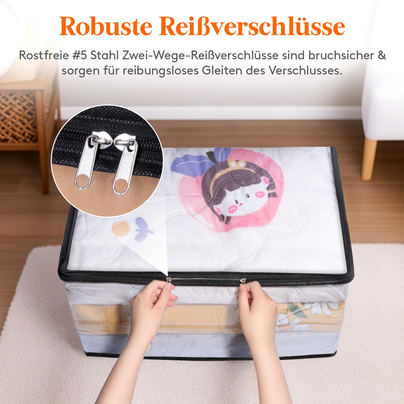 Lifewit 8er Pack Transparente Plastik Aufbewahrungstasche, 60L