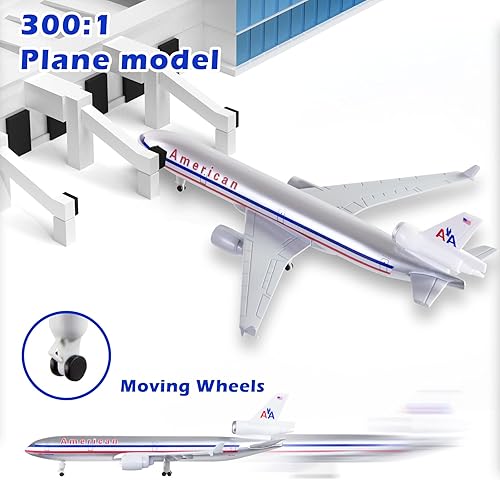 Miniatura 2 de Lose Fun Park 1300 MD11 avión americano fundido a presión avión modelo avión para adultos colección oficina escritorio decoración regalo cumpleaños