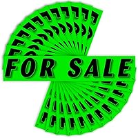 Vista 1 de Versa-Tags Calcomanías de vinilo verde Chartreuse – Paquete de 12 calcomanías para publicidad de parabrisas de concesionarios de automóviles