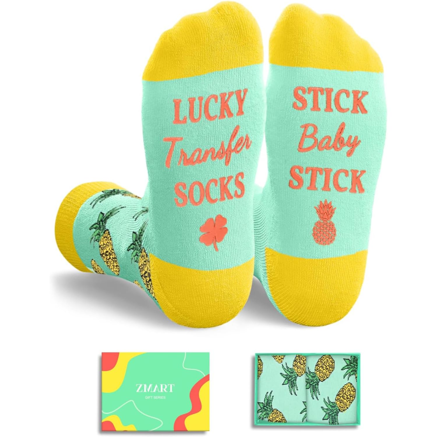 ZmartIvf Gifts for Women, Fertility Infertility Pineapple Embryo Transfer Gifts for Her, Ivf Lucky Transfer Day Egg Retrieval Socks