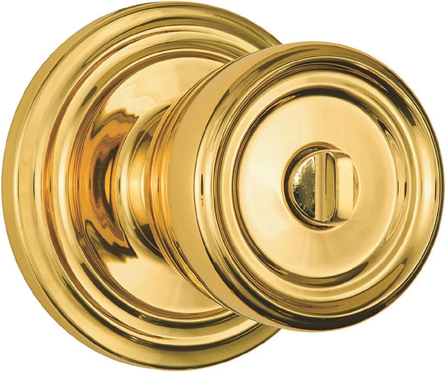 BRINKSPush Pull Rotate Door Locks Barrett Privacy Knob, Polished Brass, 23025-105