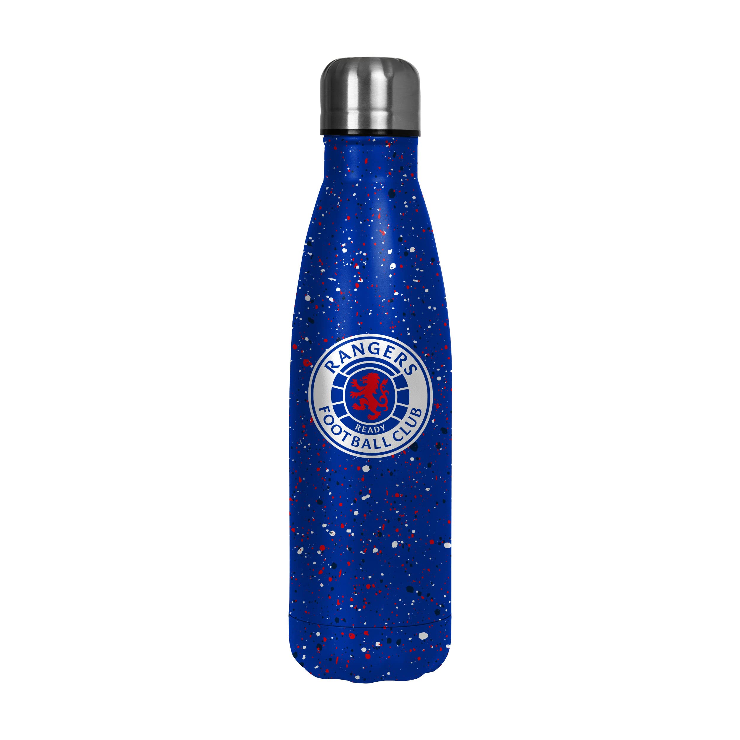 FOCO Officially Licensed Rangers FC Football Paint Splatter 500ml Reusable Water Bottle