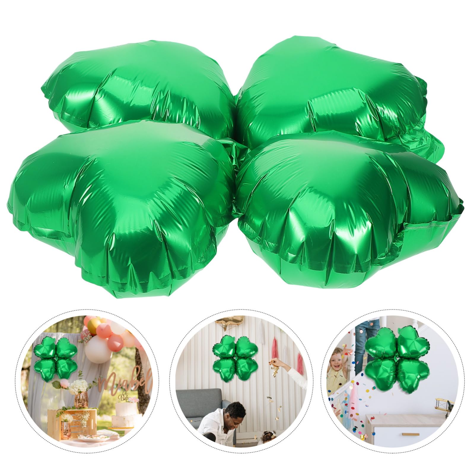 Palloncini a Forma di Fiora a Cuore 50 Pezzi Verde