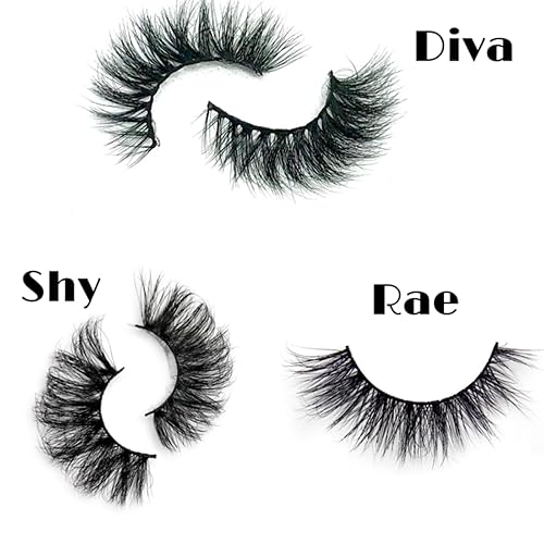 Miniatura 4 de The Lash Book - Kit de pestañas de visón de lujo (3 pares), pestañas reutilizables de natural a dramático y de larga duración, tiras de pestañas