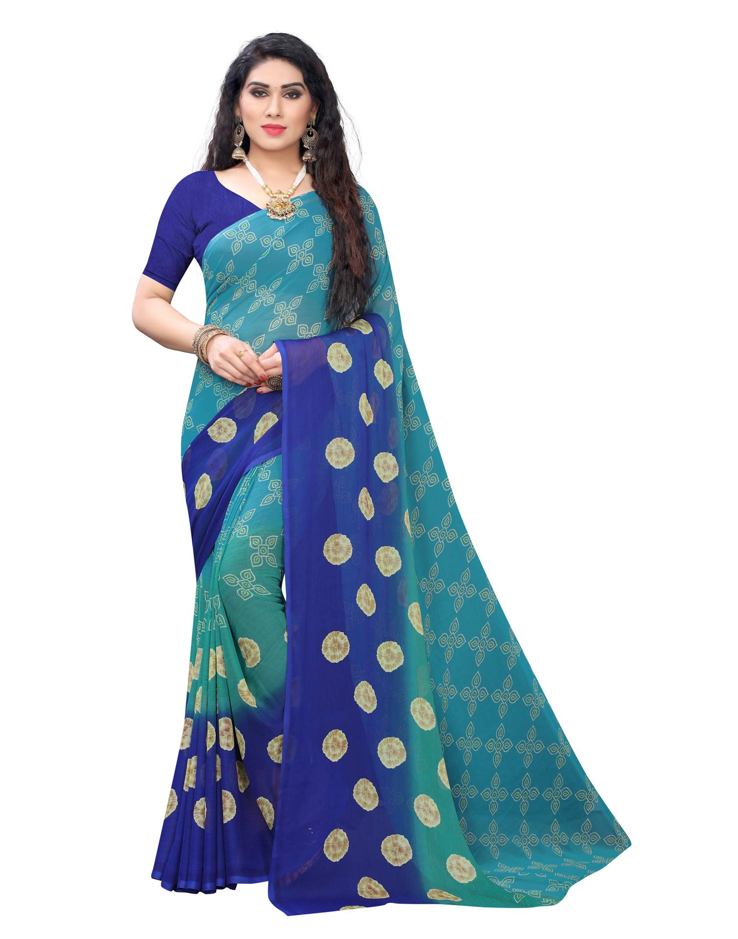 Satrani Chiffon Saree with Blouse Piece