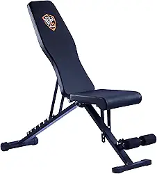 Banco Regulável de Academia 3 em 1, Supino Reto, Inclinado e Declinado, Dobrável, Estrutura em Aço, Preto ITS Fitness