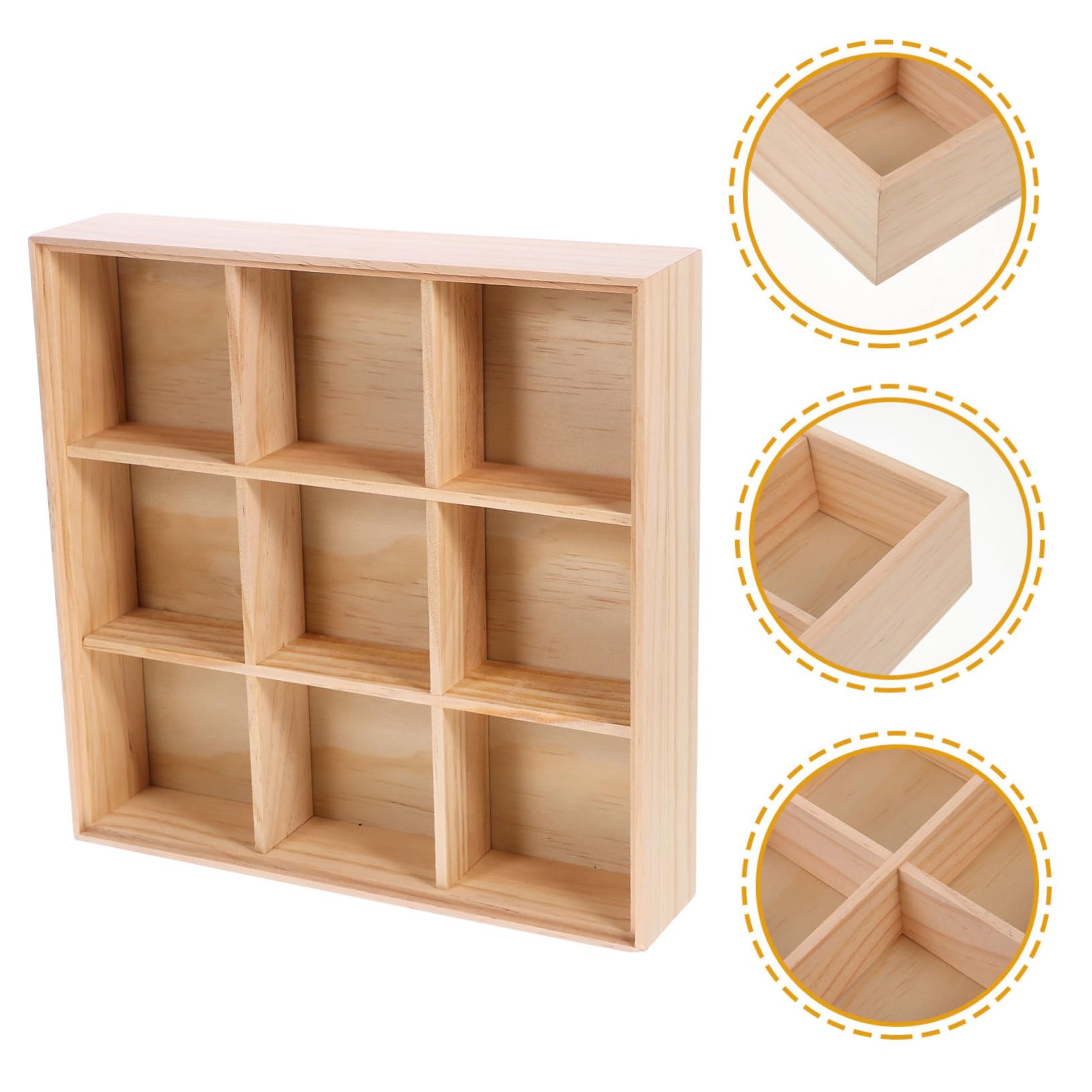 Amosfun Holz Teebeutelbox mit Fächern für Snack, Keks und Dessert