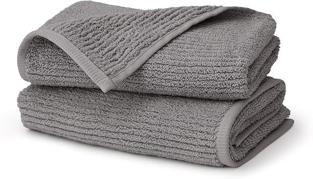 BOLL & BRANCH Turkish Ribbed Hand Towel Set, Stone