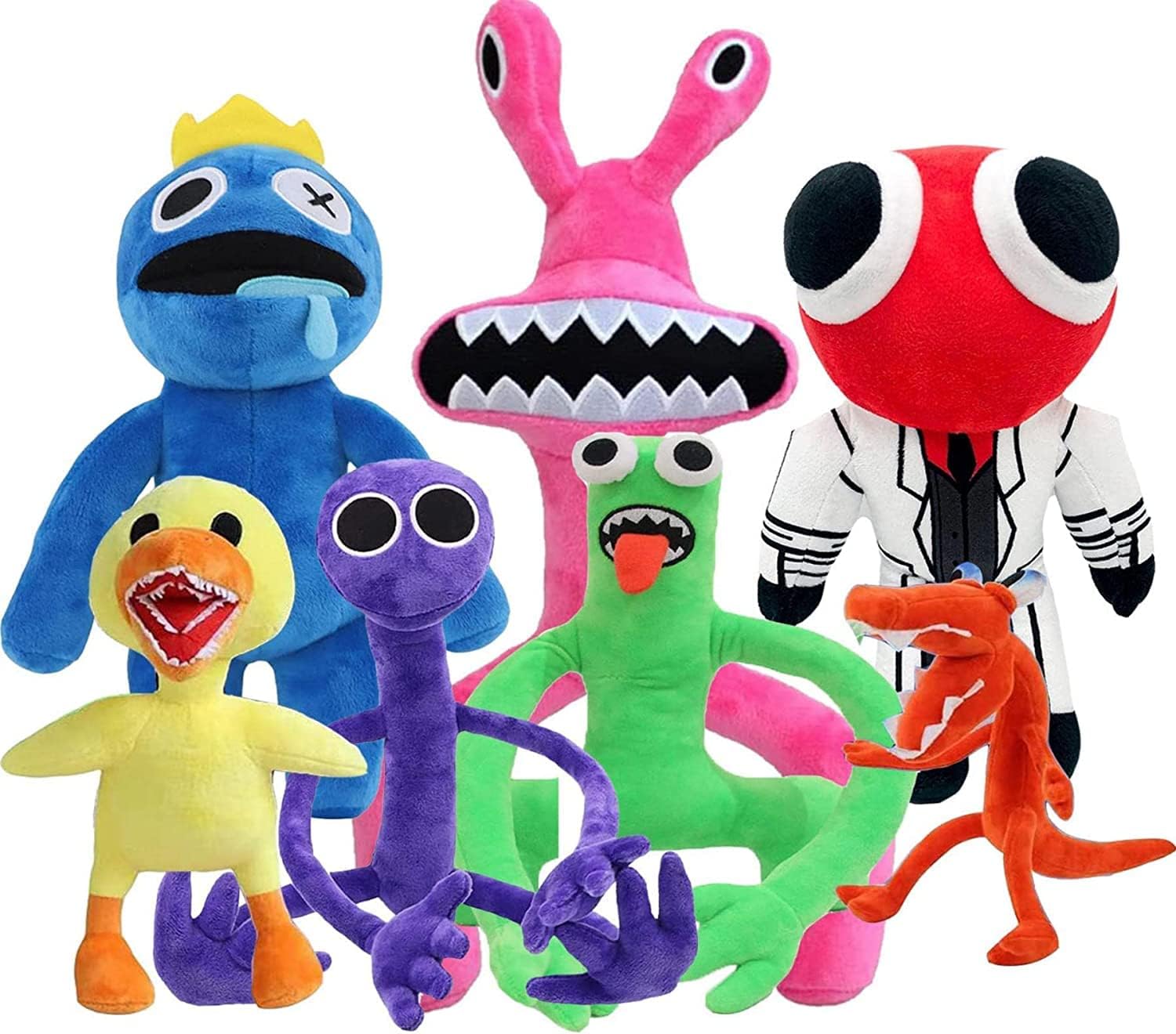 7PCS Rainbow Friends Plush Toys, Cartoonic Plush Toys, Plush Dolls, Adult Kids Doll Plush Toys, Stuffed Doll Cartoon Plush Toys for Kids Birthdays Halloween & Christmas Parties Decoration
